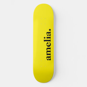 Kanariegeel Effen Kleur Elegante Naam Skateboard