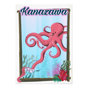 Kanazawa Japan vintage stijl reisposter Foto Afdruk