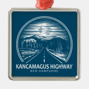 Kancamagus Highway naar New Hampshire Forest Metalen Ornament