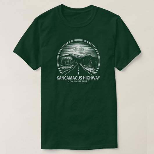 Kancamagus Highway naar New Hampshire Forest T-shirt (Design voorkant)