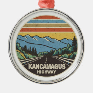Kancamagus Highway naar New Hampshire Mountains Metalen Ornament
