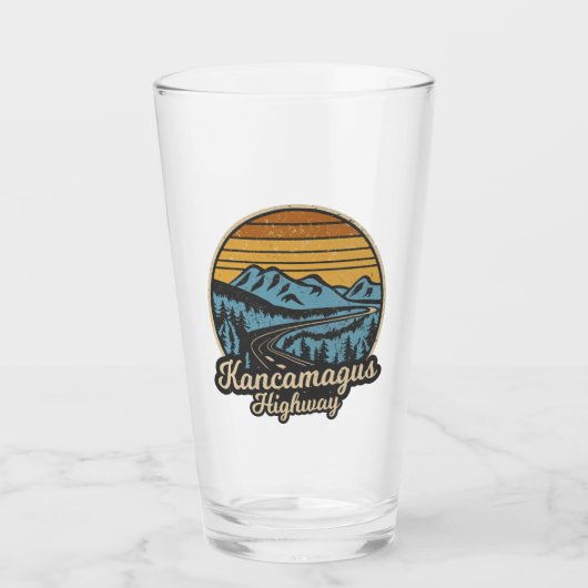 Kancamagus Highway New Hampshire Retro Glas (Voorkant)