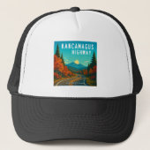 Kancamagus Highway New Hampshire zonsondergang Trucker Pet (Voorkant)