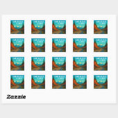 Kancamagus Highway New Hampshire zonsondergang Vierkante Sticker (Vel)