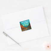 Kancamagus Highway New Hampshire zonsondergang Vierkante Sticker (Envelop)