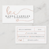 Kanda Candles Visitekaartje (Voorkant / Achterkant)