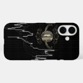 Kandelaar Grafiek & Bitcoin Gouden Munt Case-Mate iPhone Case (Achterkant (horizontaal))