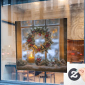 Kandelaar Krans Window Cling Raamsticker (Cafe Raam)