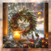 Kandelaar Krans Window Cling Raamsticker (Vel 2)