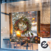 Kandelaar Krans Window Cling Raamsticker (Cafe Raam)