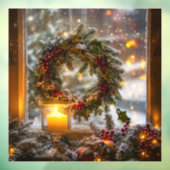 Kandelaar Krans Window Cling Raamsticker (Vel 3)