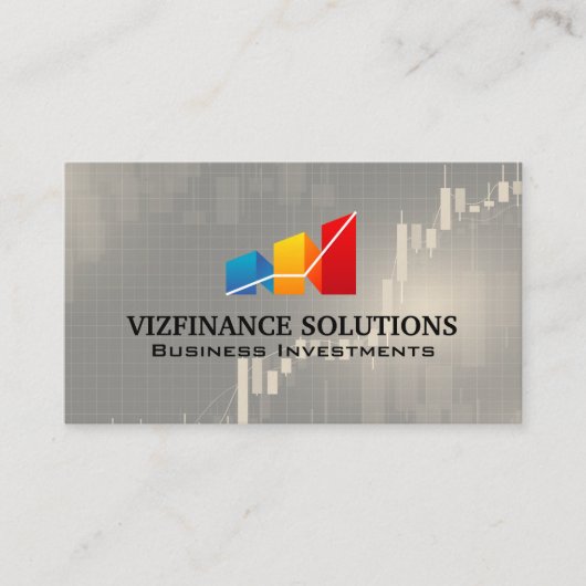 Kandelaar Stock Grafiek Logo Ontwerp | Financiën Visitekaartje (Voorkant)