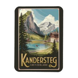 Kandersteg Zwitserland Illustratie Reiskunst Magneet