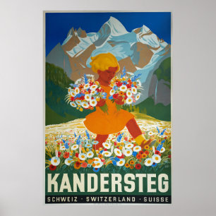 Kandersteg, Zwitserland, reisposter Poster