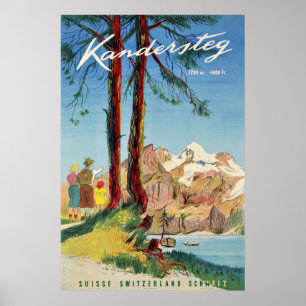 Kandersteg, Zwitserland, reisposter Poster