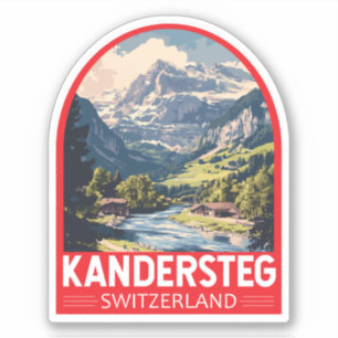 Kandersteg Zwitserland Travel Art Embleem Sticker