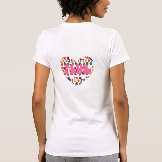 Kandi hart "Plur" T-shirt (Achterkant)