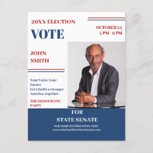 Kandidaat Introductie Politieke campagne Briefkaart