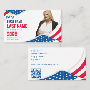 Kandidaat verkiezingscampagne gepersonaliseerd visitekaartje
