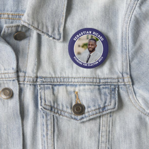Kandidaat voor verkiezing gepersonaliseerde foto ronde button 5,7 cm