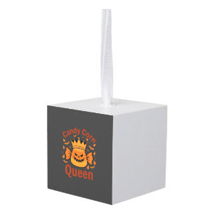 Kandij Koningin Halloween Kroon Vleermuizen_1 Kubus Ornament