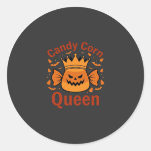 Kandij Koningin Halloween Kroon Vleermuizen_1 Ronde Sticker