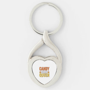 Kandij Koningin Vintage Halloween T-Shirt Ontwerp_ Sleutelhanger