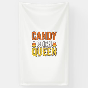 Kandij Koningin Vintage Halloween T-Shirt Ontwerp_ Spandoek