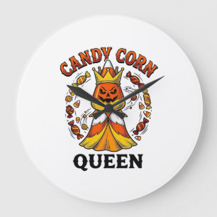 Kandij Mais Koningin Vintage Halloween Snoep Shirt Grote Klok