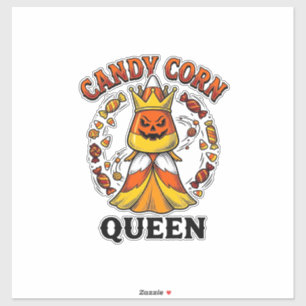 Kandij Mais Koningin Vintage Halloween Snoep Shirt Sticker