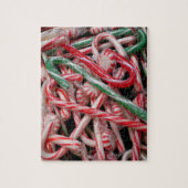 Kandijbonen en peppermints-kerstfeestdag legpuzzel (Verticaal)