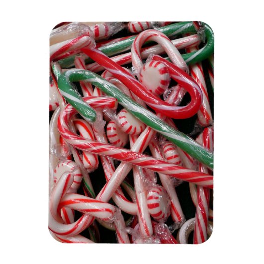 Kandijbonen en peppermints-kerstfeestdag magneet (Verticaal)