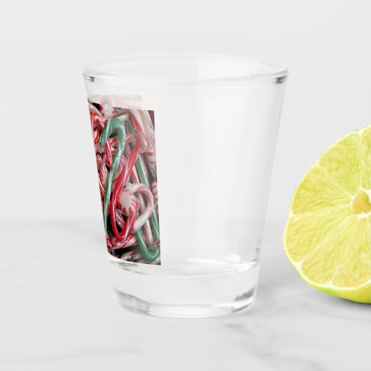 Kandijbonen en peppermints-kerstfeestdag shot glas (Rechts)