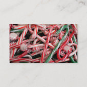 Kandijbonen en peppermints-kerstfeestdag visitekaartje (Achterkant)