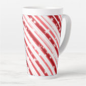 Kandijriet met sterren en Snowflakes Latte Mok (Rechterhoek)