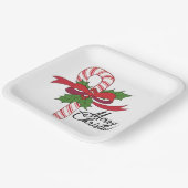 Kandijsuikerriet voor kerst papieren bordje (Gebogen)