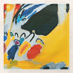 Kandinski Impressie III Concert Abstract Schilderi Glazen Onderzetter