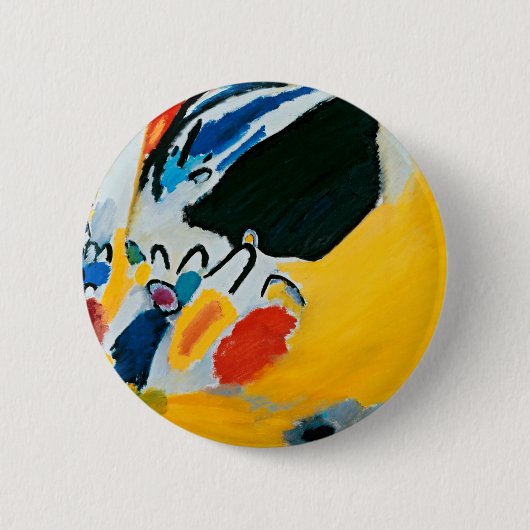Kandinski Impression III Concert Abstract schilder Ronde Button 5,7 Cm (Voorkant)