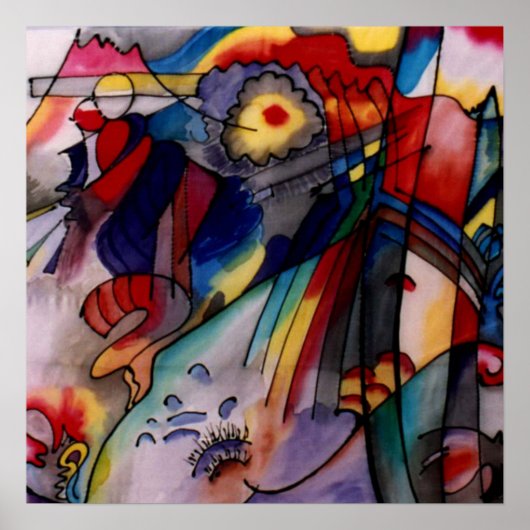 Kandinsky 1913 Abstract schilderen Poster (Voorkant)