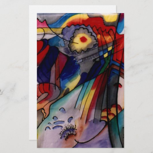 Kandinsky 1913 Abstracte Schilderij Briefpapier (Voorkant / Achterkant)