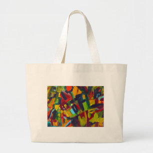 Kandinsky 304 Colorful Abstract Artwork Grote Tote Bag