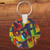 Kandinsky 304 Colorful Abstract Artwork Sleutelhanger (Voorkant)