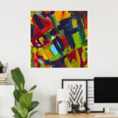 Kandinsky '304' Colorful Abstract schilderen Poster (Thuiskantoor)