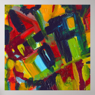 Kandinsky '304' Kleurrijk Abstract Schilderij Poster