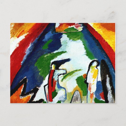 Kandinsky - A Mountain Briefkaart (Voorkant)