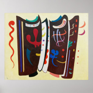Kandinsky aangevuld bruin Abstract schilderij Poster