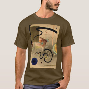 Kandinsky Abstract Artwork Brown T-shirt