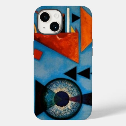 Kandinsky Abstract Blauw Sinaasappel Kunstverf Case-Mate iPhone Case (Achterkant)