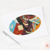 Kandinsky Abstract Compositon IX Ovale Sticker (Envelop)