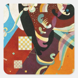 Kandinsky Abstract Compositon IX Vierkante Sticker